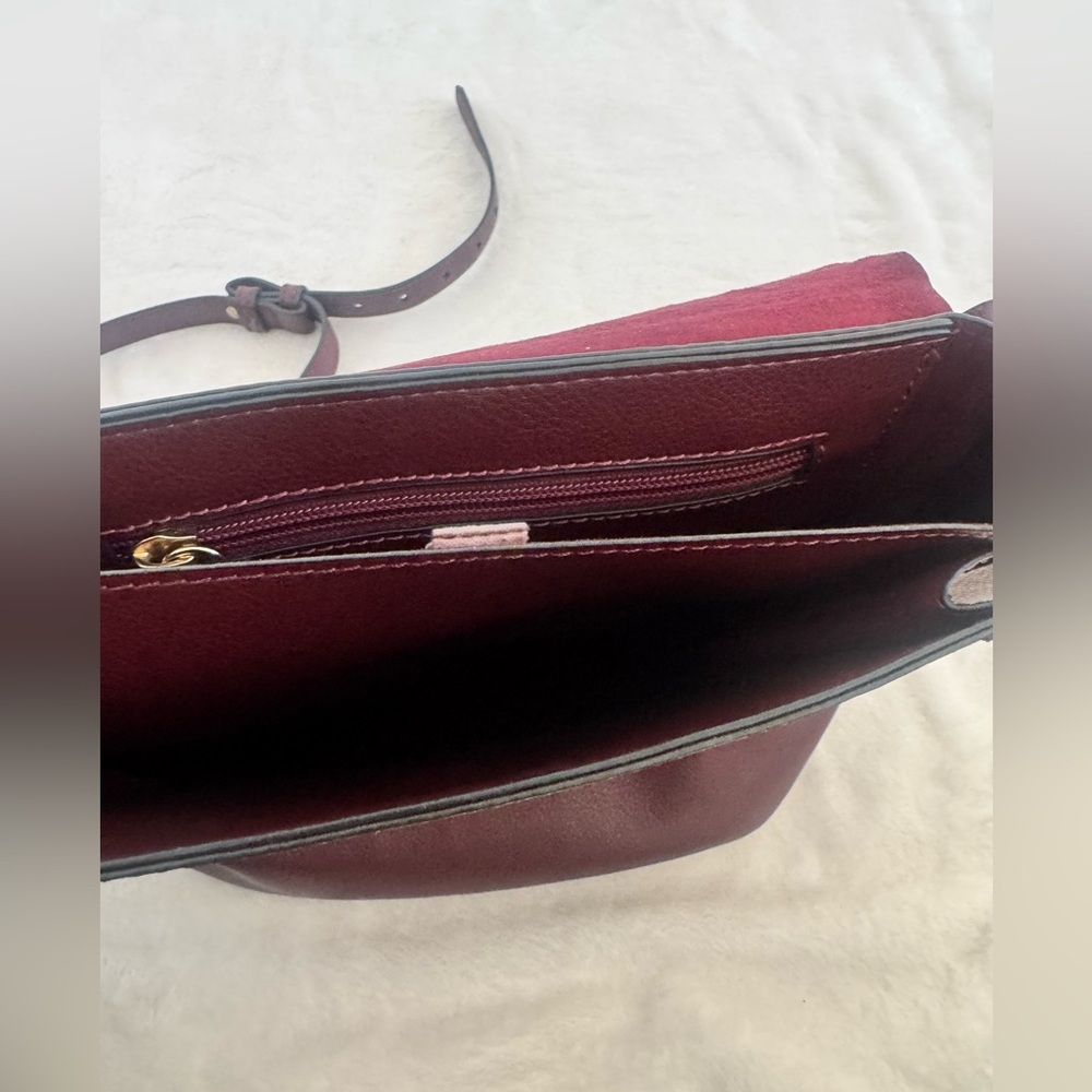 Gap Synthetic Leather Backpack Purse.  Burgundy with silver accents. Never used. - Picture 11 of 15